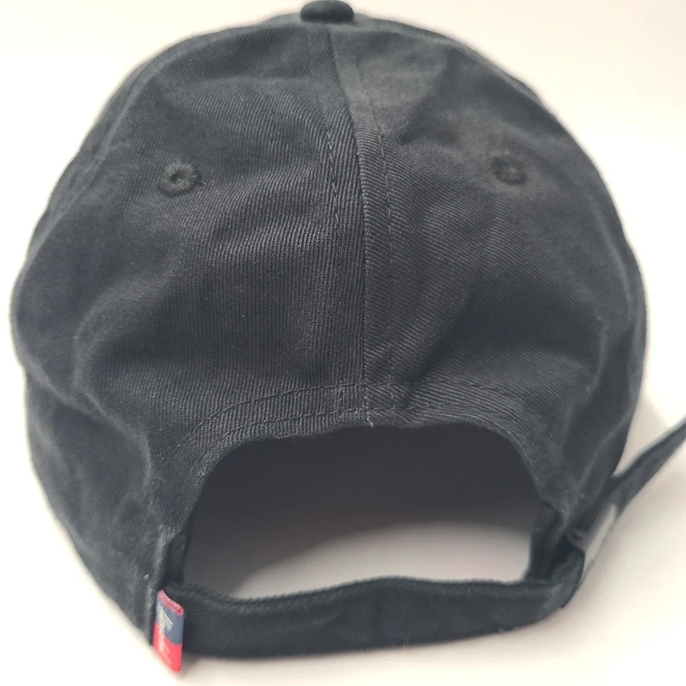 Herschel Hat Strapback Black White Script Logo Skate Skateboard Surf Dad Cap Men